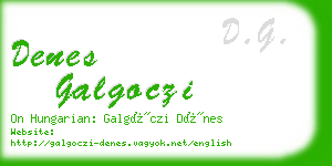 denes galgoczi business card